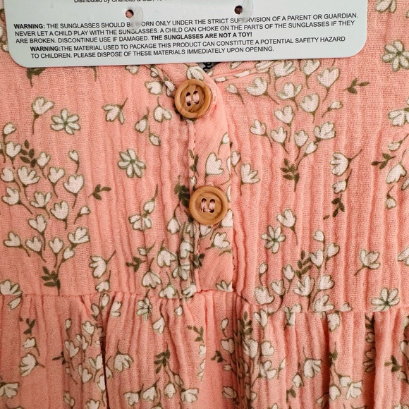 Charlotte & Star Floral Romper, Hat, & Heart Sunglasses Set Size 0-3 Months NWT - Picture 7 of 14